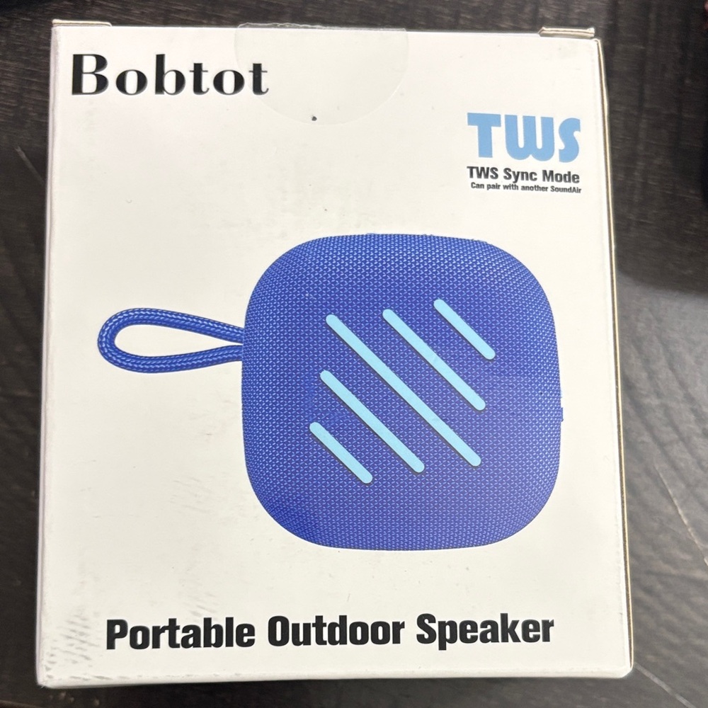 Blue Portable Outdoor Speaker with TWS Sync